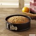 Lautechco 8 Inch Carbon Steel Leakproof Springform Pan Non-stick Cheesecake Pan Cake Bakeware With Removable Smooth Bottom And Quick-Release Latch - B01K1AF73I